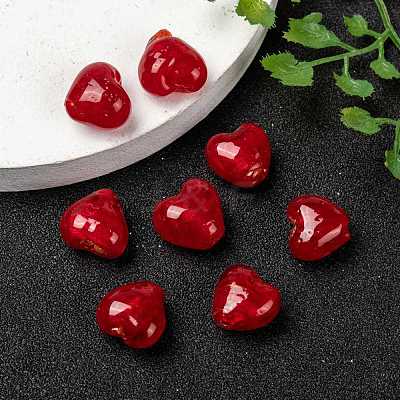 Handmade Silver Foil Glass Beads SLH12MM01Y-1
