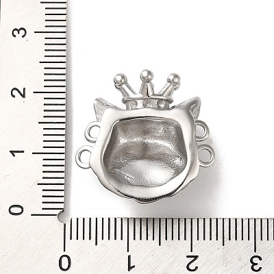 Tarnish Resistant 304 Stainless Steel Connector Rhinestone Settings STAS-Q252-14P-1