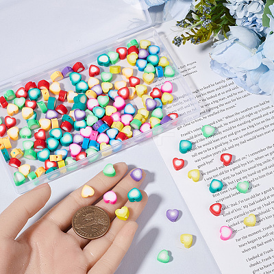 240Pcs 8 Colors Handmade Polymer Clay Beads CLAY-SC0002-30-1