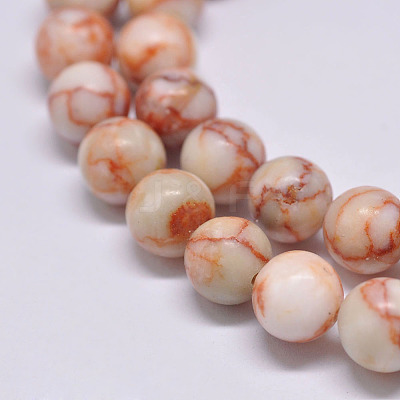 Natural Red Netstone Beads Strands G-F352-8mm-1