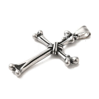 304 Stainless Steel Big Pendants STAS-D091-06AS-1