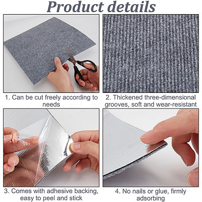 4Pcs 2 Colors Square Polyester DIY Climbing Cat Scratcher AJEW-BC0007-61-1