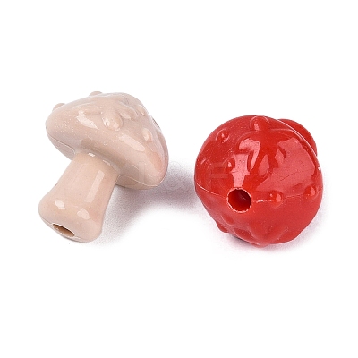 Opaque Acrylic Beads OACR-Q199-14-1