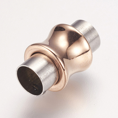 304 Stainless Steel Magnetic Clasps with Glue-in Ends STAS-E144-054LRG-1