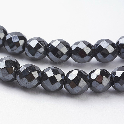 Non-Magnetic Synthetic Hematite Beads Strands HEMA-4D-1