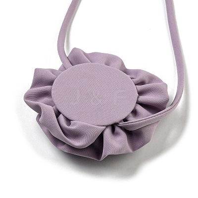 Fabric Rose Tie Choker Necklaces for Women LS-NJEW-Z022-01J-1