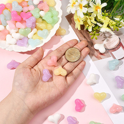 100Pcs Opaque Acrylic Beads OACR-SP0001-96-1