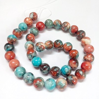 Synthetic Fossil Beads Strands G-L028-4mm-05-1