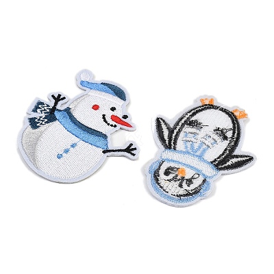 32Pcs Christmas Polyester Cloth Patches PATC-C001-02-1