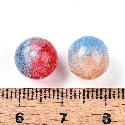 Baking Paint Imiation Jade Glass Beads X1-DGLA-S115-10mm-MY-1