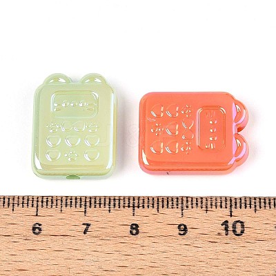 UV Plating Opaque Acrylic Beads OACR-T028-52-1