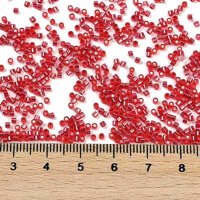 Baking Paint Silver Lined Glass Seed Beads SEED-H003-09C-1