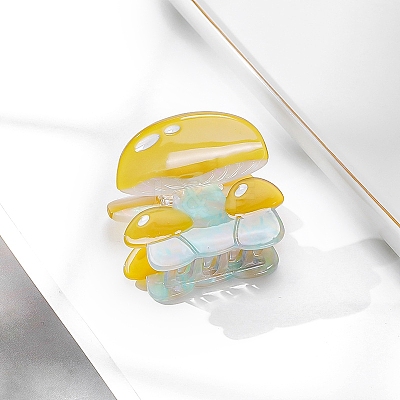 Cute Mushroom Cellulose Acetate Claw Hair Clips PW-WG40B9D-02-1