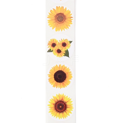 Sunflower Theme Paper Stickers DIY-L051-001-1