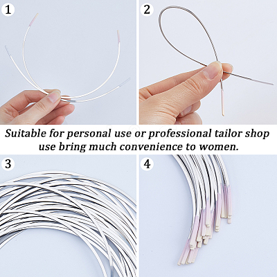 201 Stainless Steel Bra Underwire LS-FIND-WH0421-34E-1