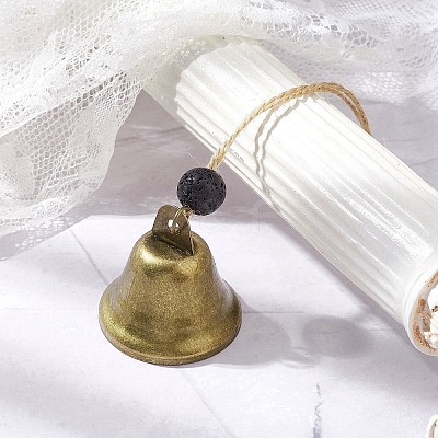 Iron Bell Pendant Decorations HJEW-JM02178-02-1
