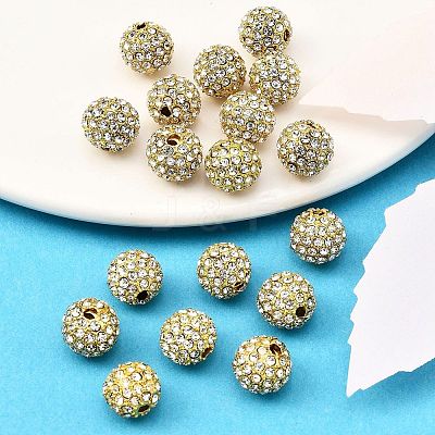 Alloy Rhinestone Beads RB-A034-10mm-A01G-1