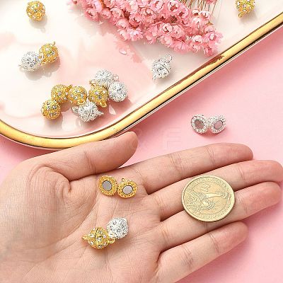 20 Sets 2 Colors Brass Magnetic Clasps KK-CJ0001-85-1