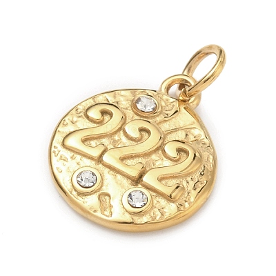 Textured 304 Stainless Steel Pendants STAS-A140-02G-2-1