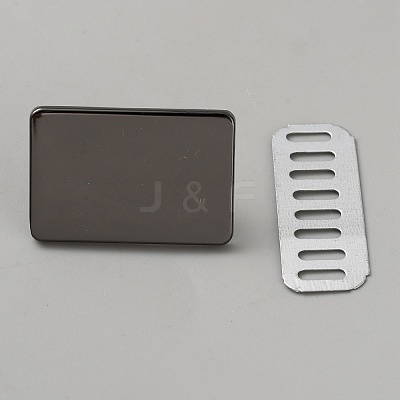 Alloy Blank Rectangle Label Tags FIND-WH0173-409A-B-1