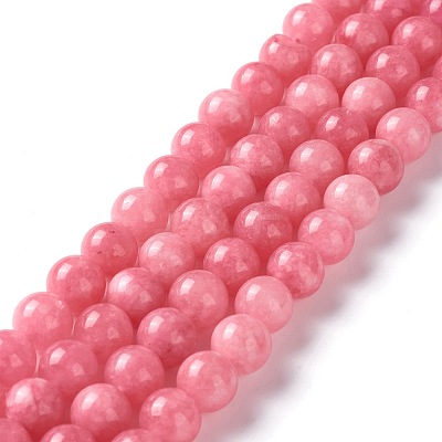 Dyed Natural White Jade Imitation Beads Strands G-I299-F-8mm-1