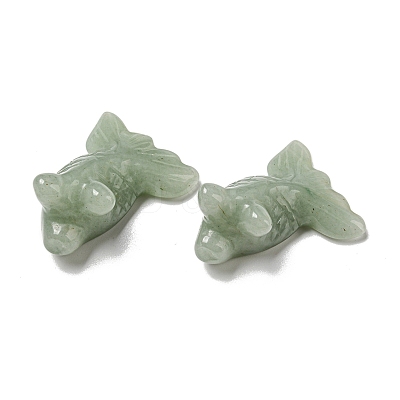 Natural Green Aventurine Carved Healing Goldfish Figurines DJEW-D012-08E-1