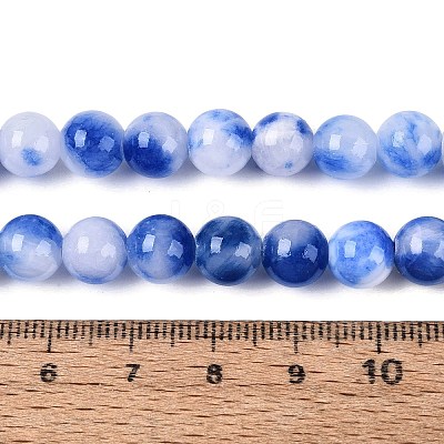 Natural Dyed Persian Jade Beads Strands G-Q609-8mm-01-1