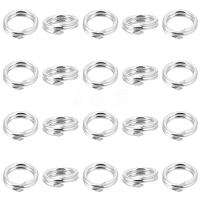 10Pcs 925 Sterling Silver Split Jump Rings STER-BBC0007-85B-1