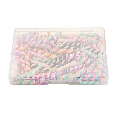 90Pcs 9 Colors Handmade Polymer Clay Pendants CLAY-CD0001-08-1