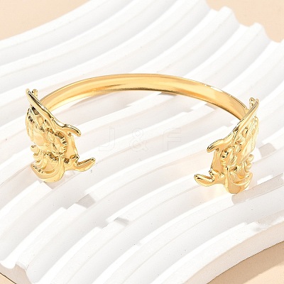 304 Stainless Steel Cuff Bangles for Women AJEW-P127-22G-1