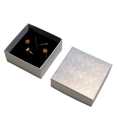 Shell Pattern Cardboard Jewelry Set Boxes PW-WG4A34F-03-1
