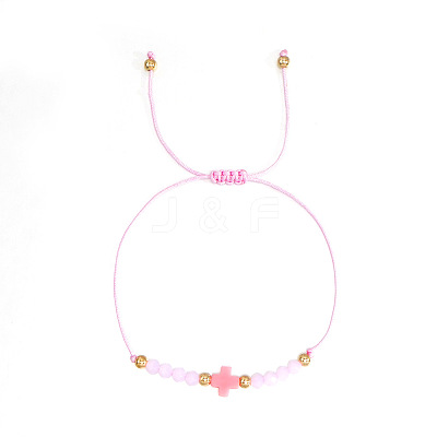 Bohemian Style Glass Braided Beads Bracelets EW0556-5-1