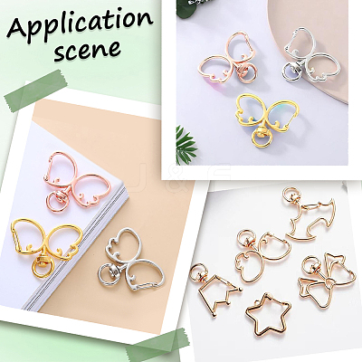 20Pcs 4 Colors Alloy Swivel Clasps FIND-SC0017-27-1