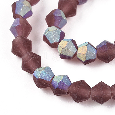 Imitate Austrian Crystal Bicone Frosted Glass Beads Strands LS-EGLA-A039-T2mm-MB05-1