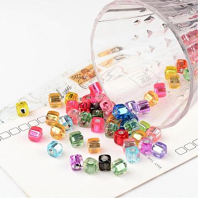 Mixed Cube Acrylic Beads X-PB78P9520-1