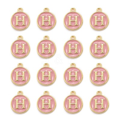 Golden Plated Alloy Enamel Charms ENAM-S118-07H-1