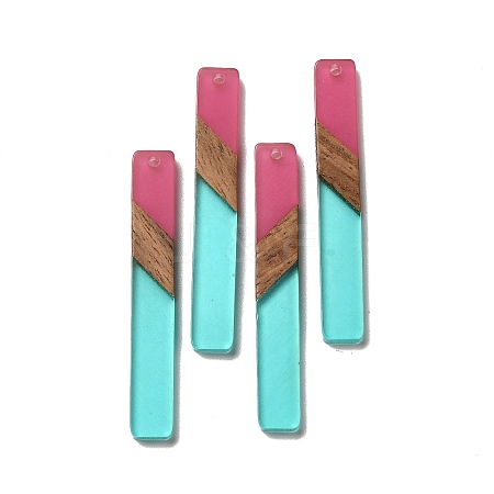 Opaque Resin & Walnut Wood Big Pendants RESI-D060-C-02-1