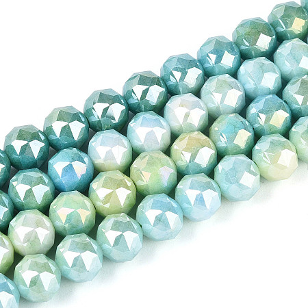 Anti-Tarnish Electroplate Glass Beads Strands GLAA-N010-10mm-13-1