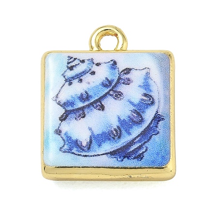 Printed Brass Pendants KK-CBAF4A6-01G-03-1
