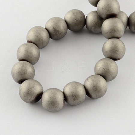 Non-magnetic Synthetic Hematite Beads G-Q933-6mm-06-1