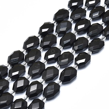 Natural Black Mahogany Obsidian Beads Strands G-F715-028-1