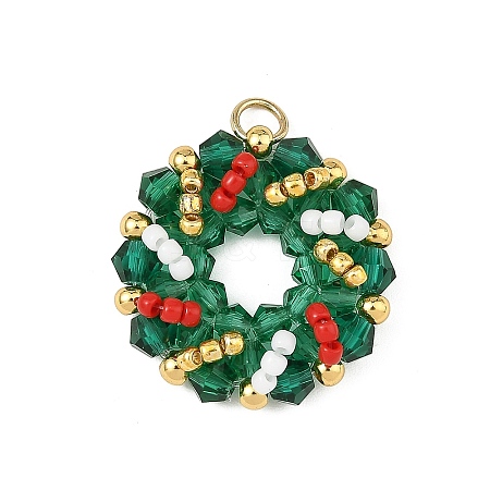 Christmas Glass Pendants PALLOY-MZ01424-1