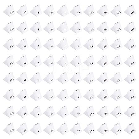 500Pcs 10 Styles Polyester Clothing Size Labels FIND-BC0014-07B-1