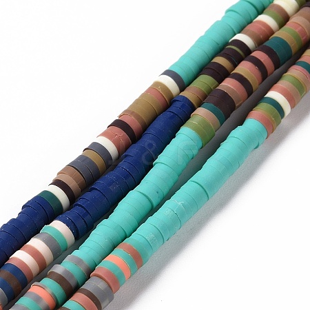 Handmade Polymer Clay Bead Strands CLAY-C003-05F-1