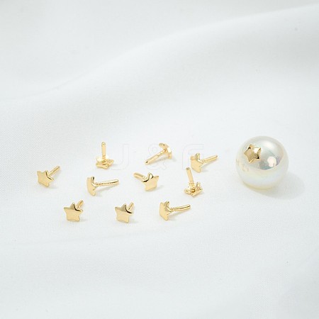 Star Brass Head Pins KK-U051-02G-02-1