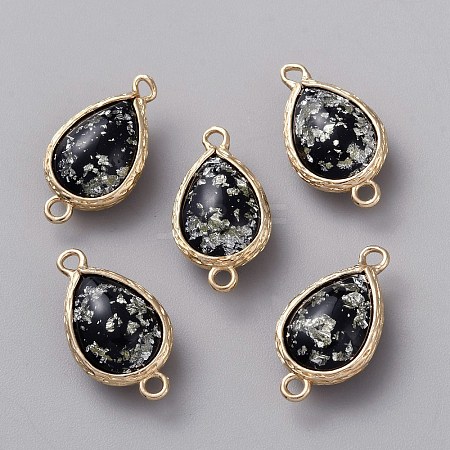 Resin Imitation Shell/Opal Connector Charms RESI-WH0035-61D-1