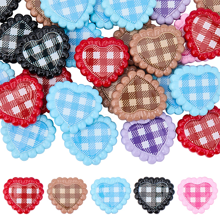 30Pcs Printed Opaque Acrylic Beads OACR-SC0002-75-1