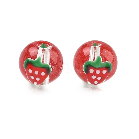 Transparent Glass Enamel Beads GLAA-P078-01A-03-1