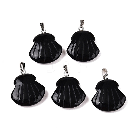 Natural Obsidian Pendants G-T138-208A-1