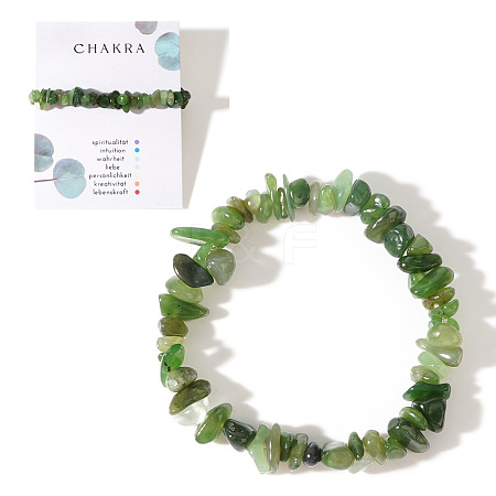 Natural Jade Chips Stretch Bracelets for Women AY5330-2-1